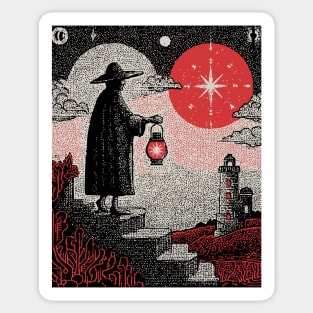 Tarot Hermit - The Seeker of Inner Light Sticker